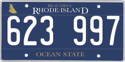 RI license plate 623997