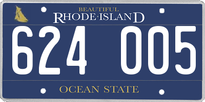 RI license plate 624005