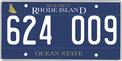 RI license plate 624009
