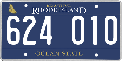 RI license plate 624010