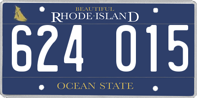 RI license plate 624015