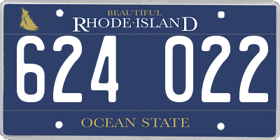 RI license plate 624022