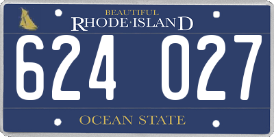 RI license plate 624027