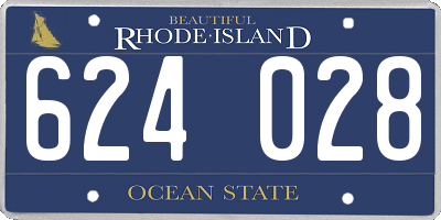 RI license plate 624028