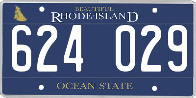 RI license plate 624029