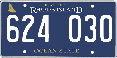 RI license plate 624030