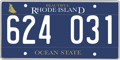 RI license plate 624031