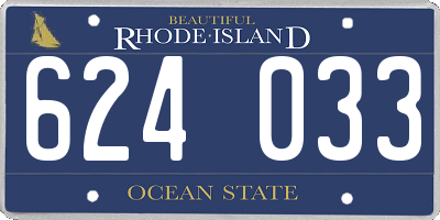 RI license plate 624033