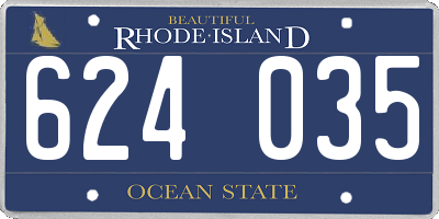 RI license plate 624035