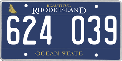 RI license plate 624039