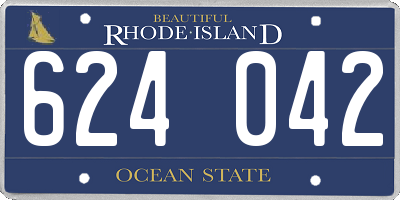 RI license plate 624042