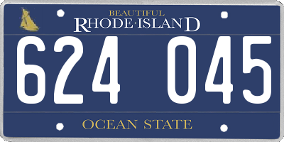 RI license plate 624045
