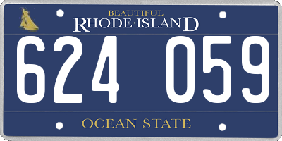 RI license plate 624059