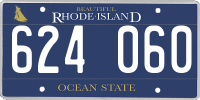 RI license plate 624060