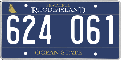 RI license plate 624061
