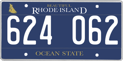 RI license plate 624062