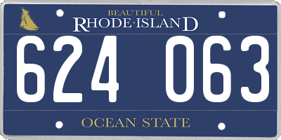RI license plate 624063