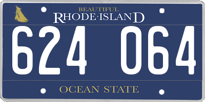RI license plate 624064