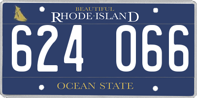RI license plate 624066