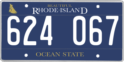 RI license plate 624067