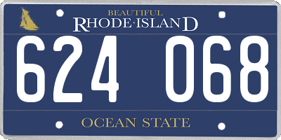 RI license plate 624068