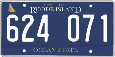 RI license plate 624071