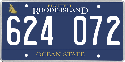 RI license plate 624072