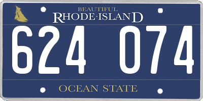 RI license plate 624074