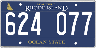 RI license plate 624077
