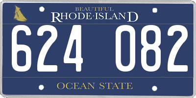 RI license plate 624082