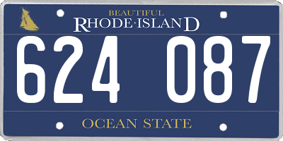 RI license plate 624087