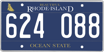 RI license plate 624088
