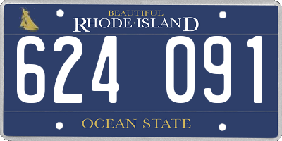 RI license plate 624091