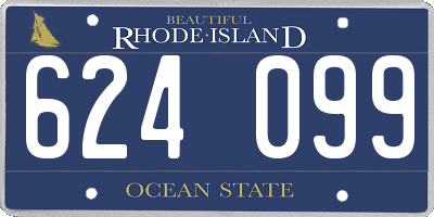 RI license plate 624099