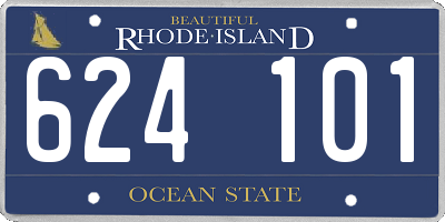 RI license plate 624101