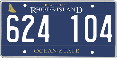 RI license plate 624104