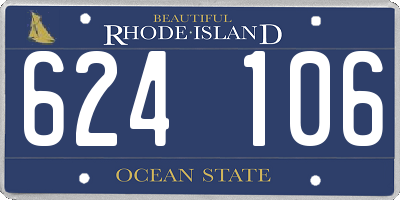 RI license plate 624106