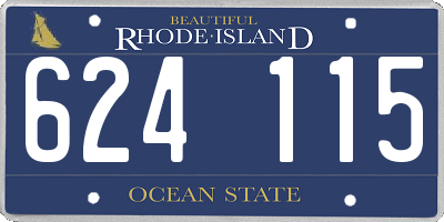 RI license plate 624115