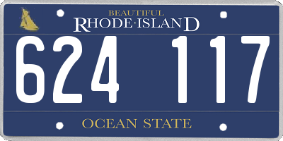 RI license plate 624117