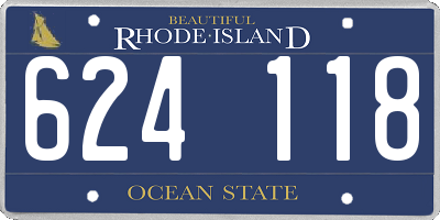 RI license plate 624118