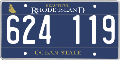 RI license plate 624119