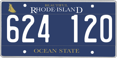 RI license plate 624120