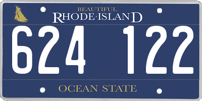 RI license plate 624122
