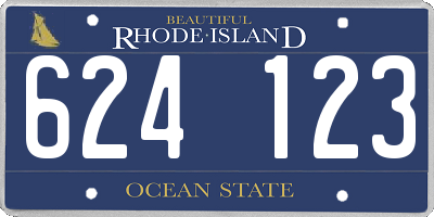 RI license plate 624123