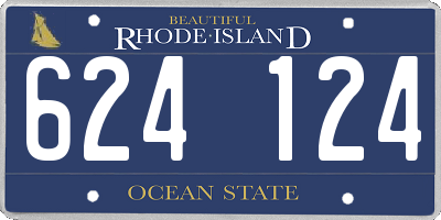 RI license plate 624124
