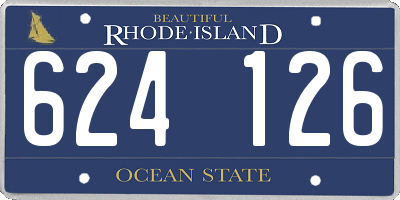 RI license plate 624126