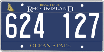 RI license plate 624127