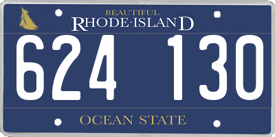 RI license plate 624130