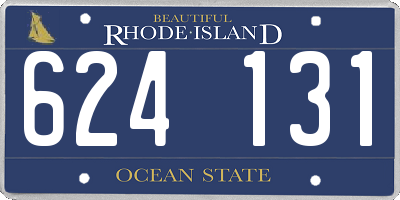 RI license plate 624131