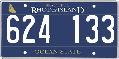 RI license plate 624133